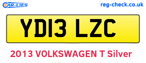 YD13LZC are the vehicle registration plates.