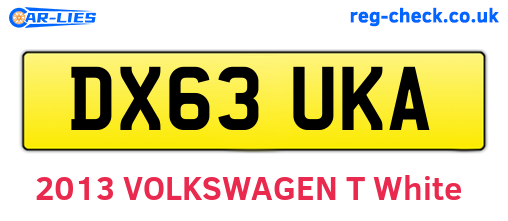 DX63UKA are the vehicle registration plates.