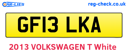 GF13LKA are the vehicle registration plates.