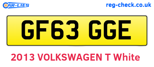 GF63GGE are the vehicle registration plates.