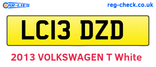LC13DZD are the vehicle registration plates.