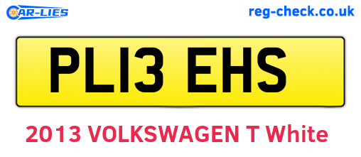 PL13EHS are the vehicle registration plates.