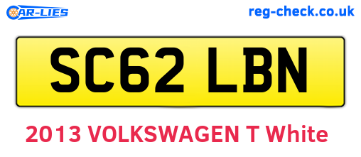 SC62LBN are the vehicle registration plates.