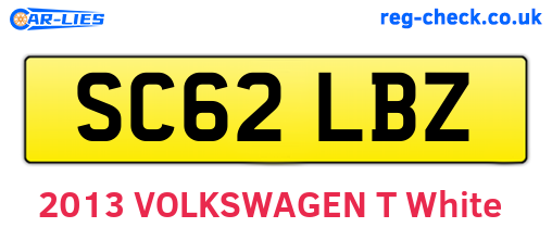 SC62LBZ are the vehicle registration plates.