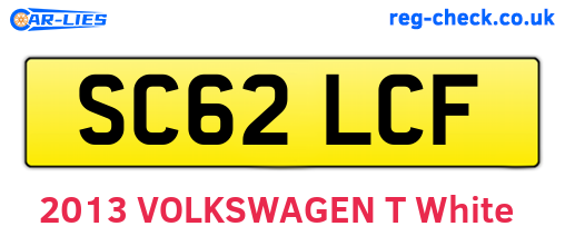 SC62LCF are the vehicle registration plates.