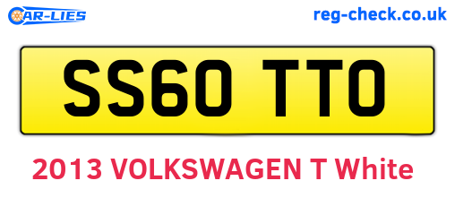 SS60TTO are the vehicle registration plates.