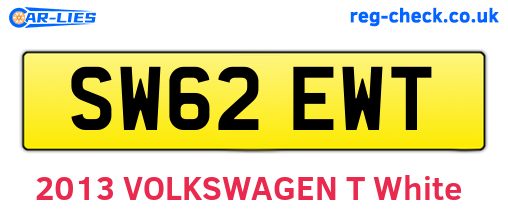SW62EWT are the vehicle registration plates.