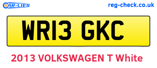 WR13GKC are the vehicle registration plates.