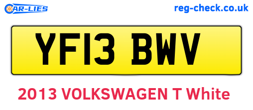 YF13BWV are the vehicle registration plates.