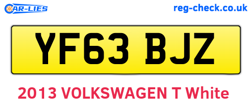 YF63BJZ are the vehicle registration plates.