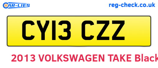 CY13CZZ are the vehicle registration plates.