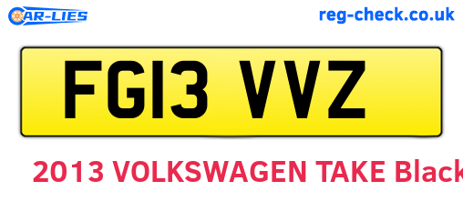 FG13VVZ are the vehicle registration plates.