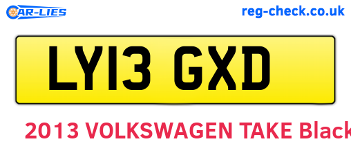 LY13GXD are the vehicle registration plates.
