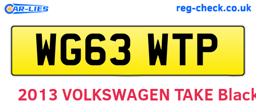 WG63WTP are the vehicle registration plates.