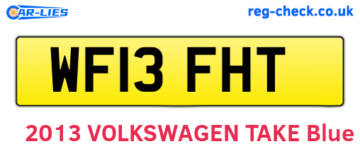 WF13FHT are the vehicle registration plates.
