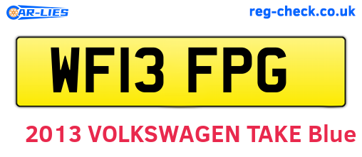 WF13FPG are the vehicle registration plates.