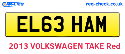 EL63HAM are the vehicle registration plates.