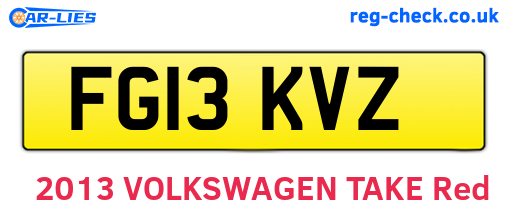 FG13KVZ are the vehicle registration plates.