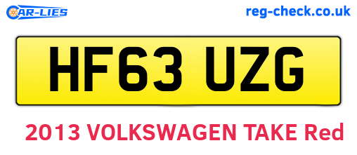 HF63UZG are the vehicle registration plates.
