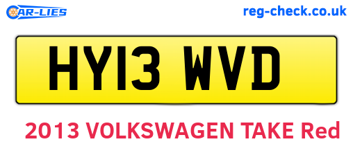 HY13WVD are the vehicle registration plates.