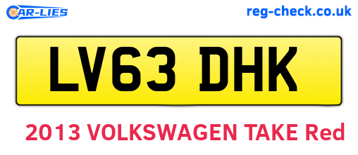 LV63DHK are the vehicle registration plates.