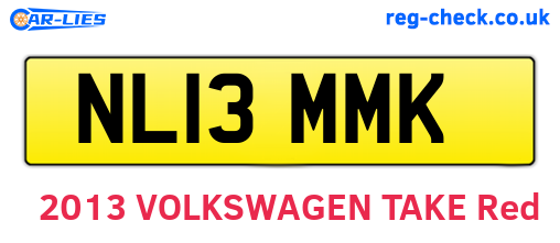 NL13MMK are the vehicle registration plates.