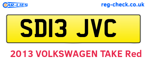 SD13JVC are the vehicle registration plates.