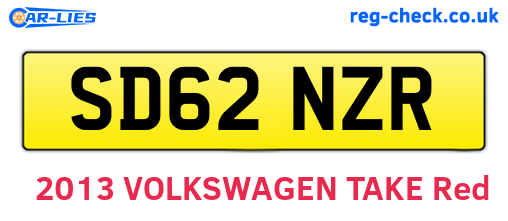 SD62NZR are the vehicle registration plates.