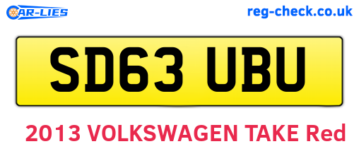 SD63UBU are the vehicle registration plates.