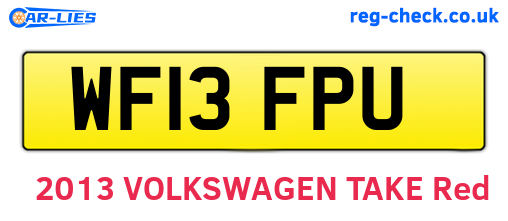 WF13FPU are the vehicle registration plates.