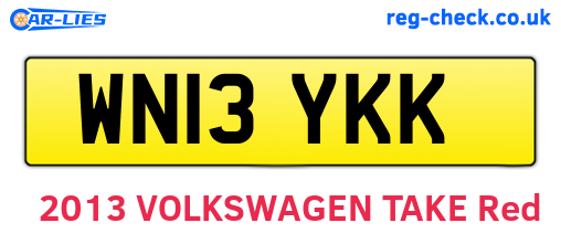 WN13YKK are the vehicle registration plates.