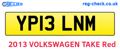 YP13LNM are the vehicle registration plates.