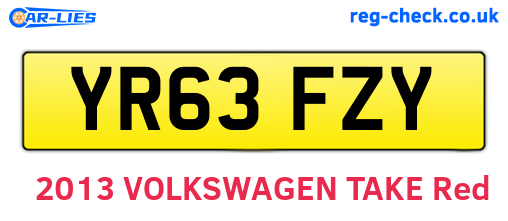 YR63FZY are the vehicle registration plates.