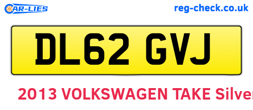 DL62GVJ are the vehicle registration plates.