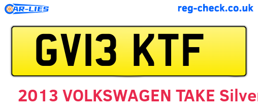 GV13KTF are the vehicle registration plates.