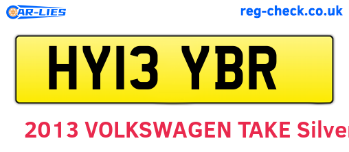 HY13YBR are the vehicle registration plates.