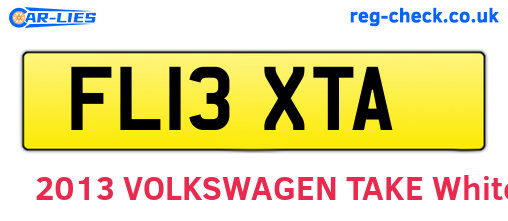 FL13XTA are the vehicle registration plates.