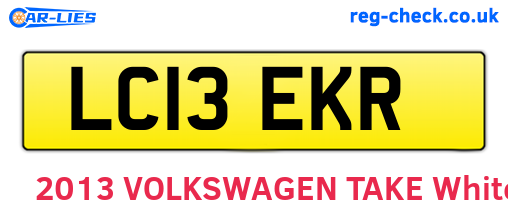 LC13EKR are the vehicle registration plates.