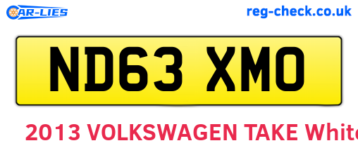 ND63XMO are the vehicle registration plates.