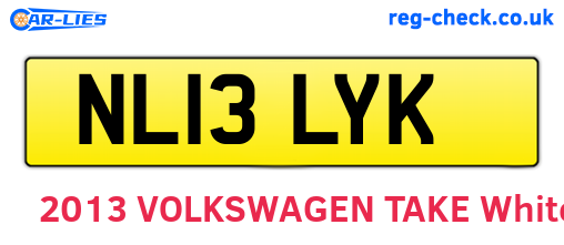 NL13LYK are the vehicle registration plates.