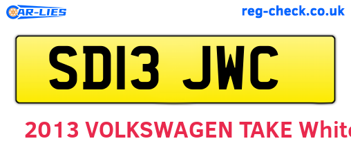 SD13JWC are the vehicle registration plates.