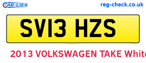 SV13HZS are the vehicle registration plates.