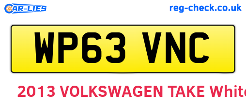 WP63VNC are the vehicle registration plates.