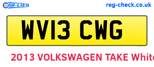 WV13CWG are the vehicle registration plates.