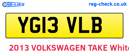 YG13VLB are the vehicle registration plates.