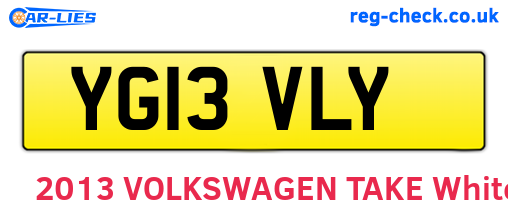 YG13VLY are the vehicle registration plates.