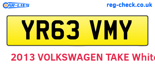 YR63VMY are the vehicle registration plates.