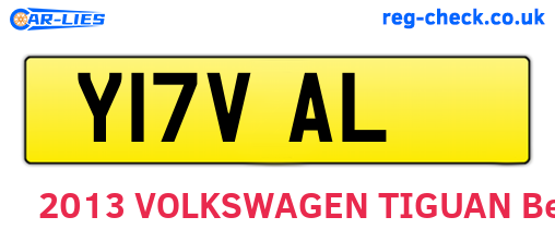 Y17VAL are the vehicle registration plates.