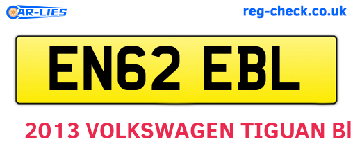EN62EBL are the vehicle registration plates.