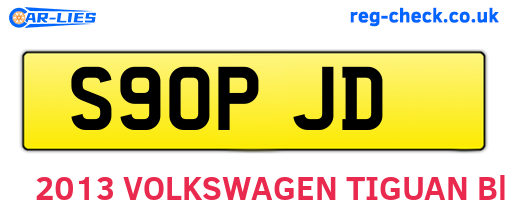 S90PJD are the vehicle registration plates.